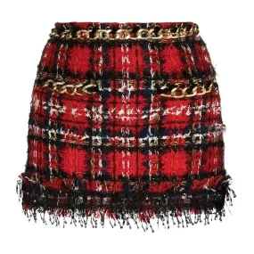 Designer Plaid Tweed Set