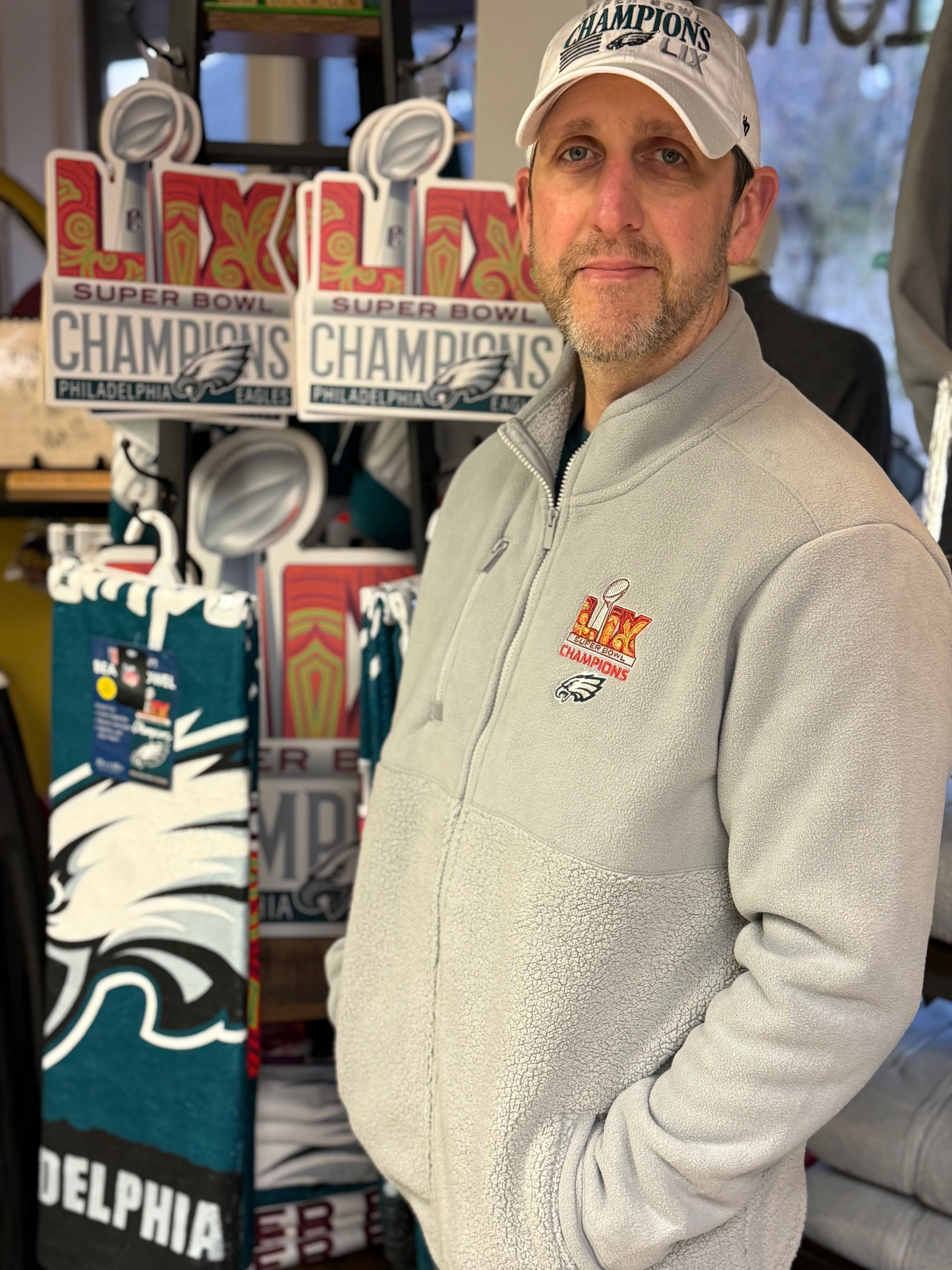 Eagles Fleece Super Bowl Champions Full Zip Jacket