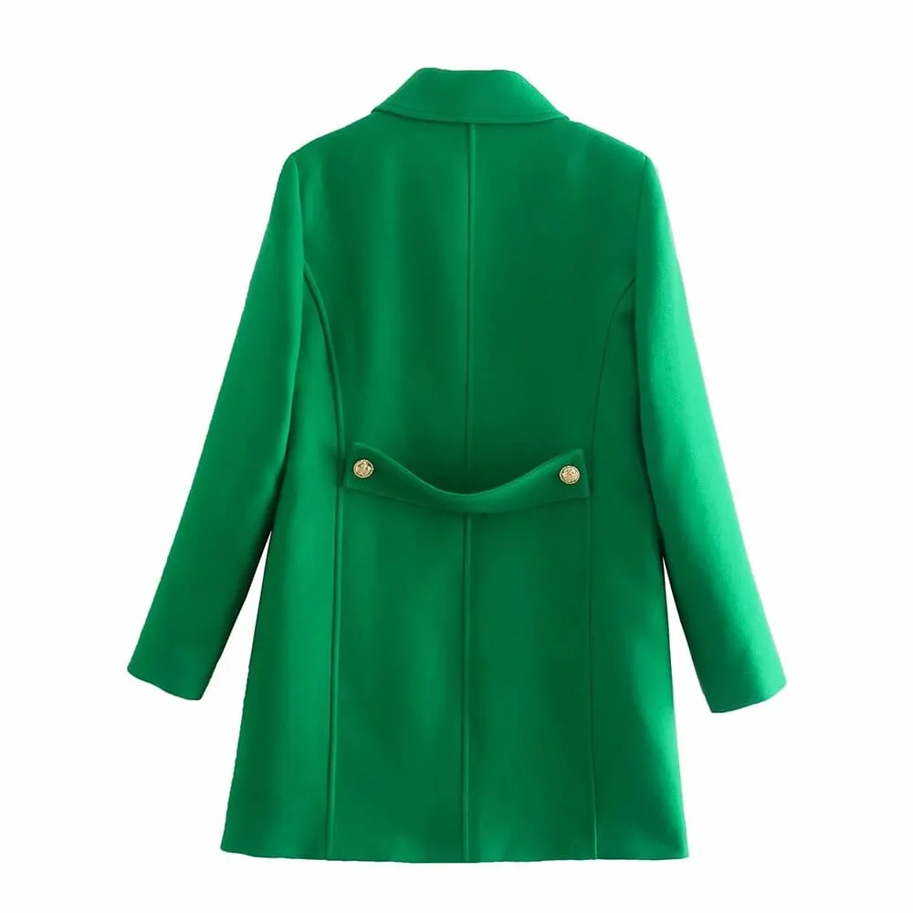 Elegant Collar Button Up Blazer