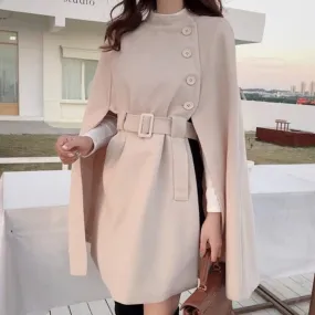 Elegant Woolen Cloak Coat