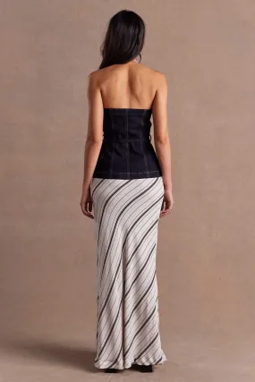 ELEMENTAL SLIP SKIRT - ECRU / BLACK