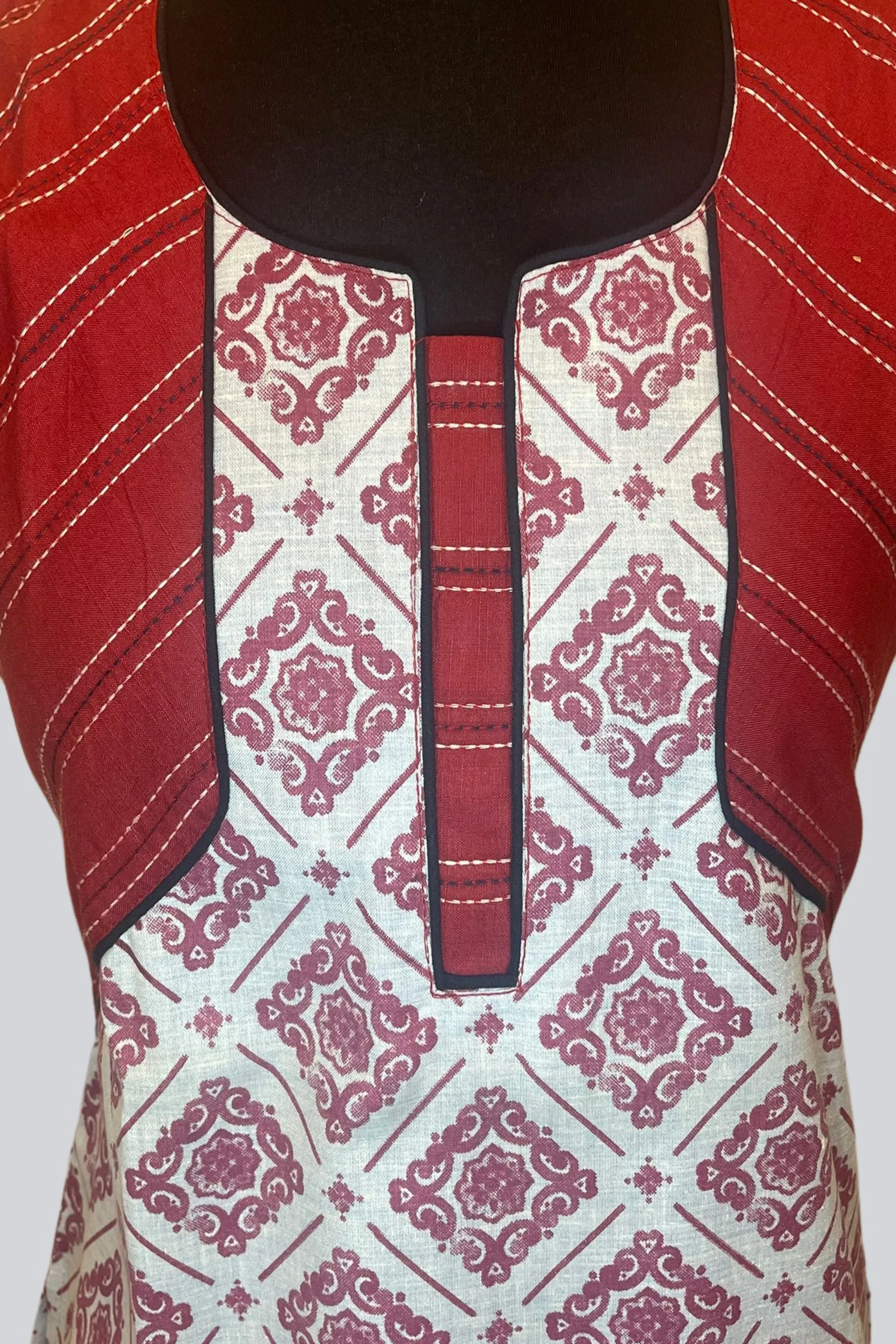 Elevate Your Style: Cotton Kurti, 28" Length, Trendy Short Sleeves