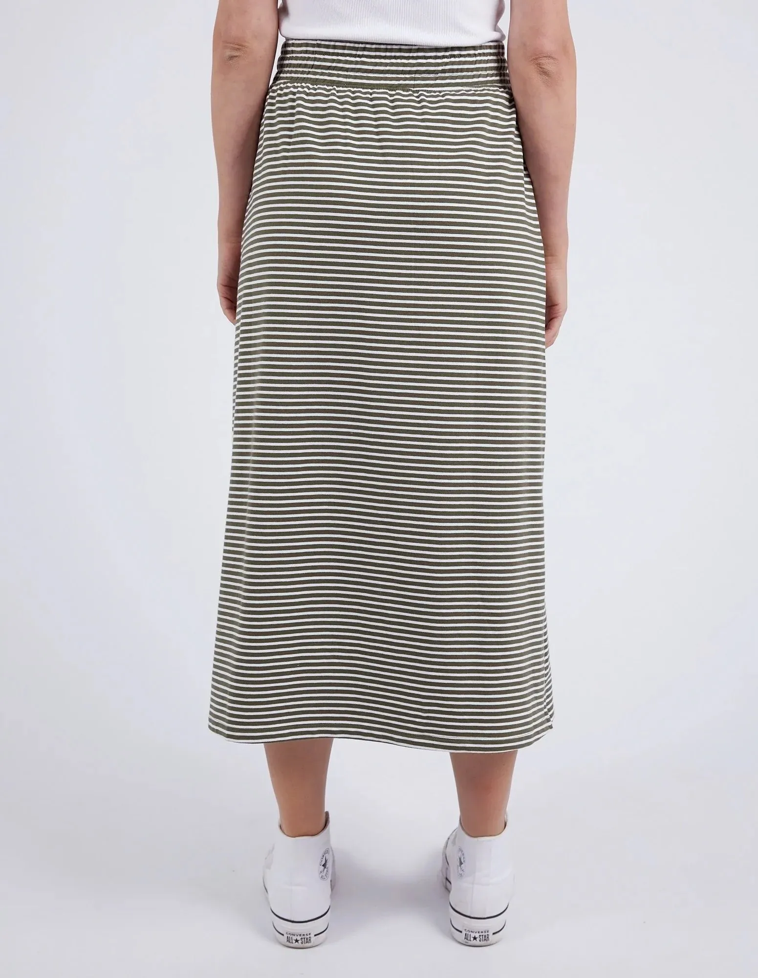 Elm 'Travel Stripe Skirt' - Khaki