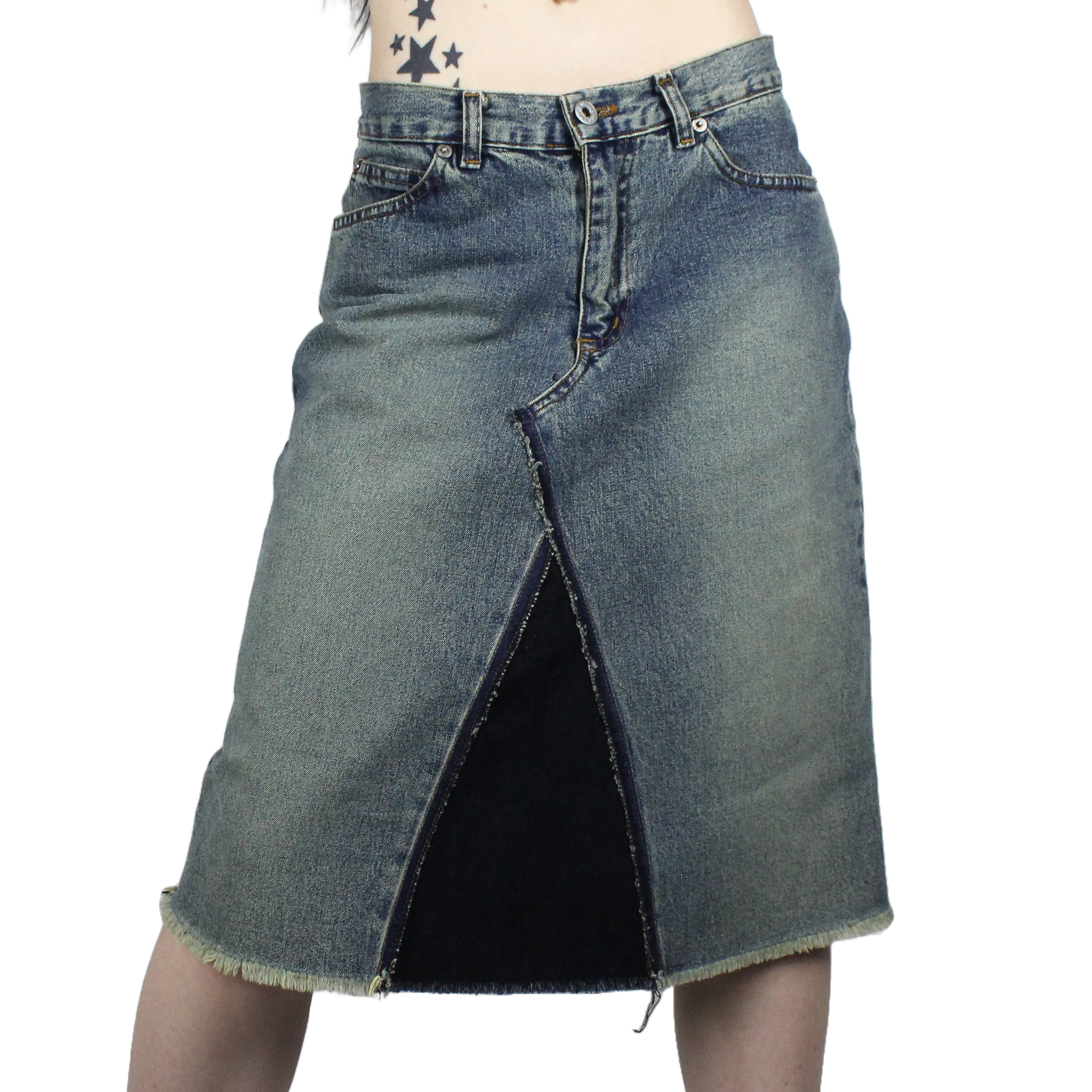 Euro Y2K Denim Skirt (XS)