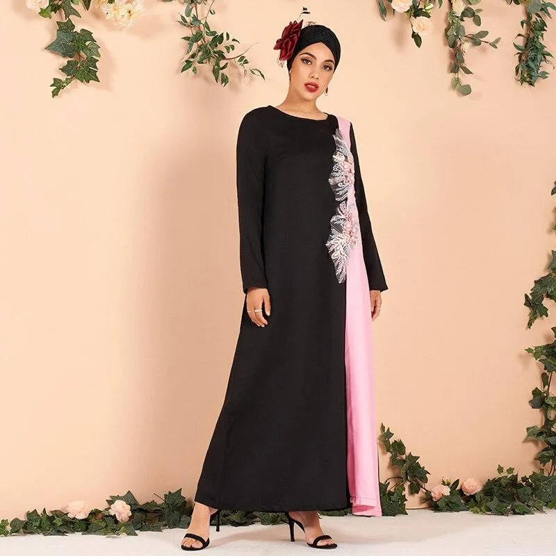 FashionSierra - Applique Commuter Plus Size Women's Dress