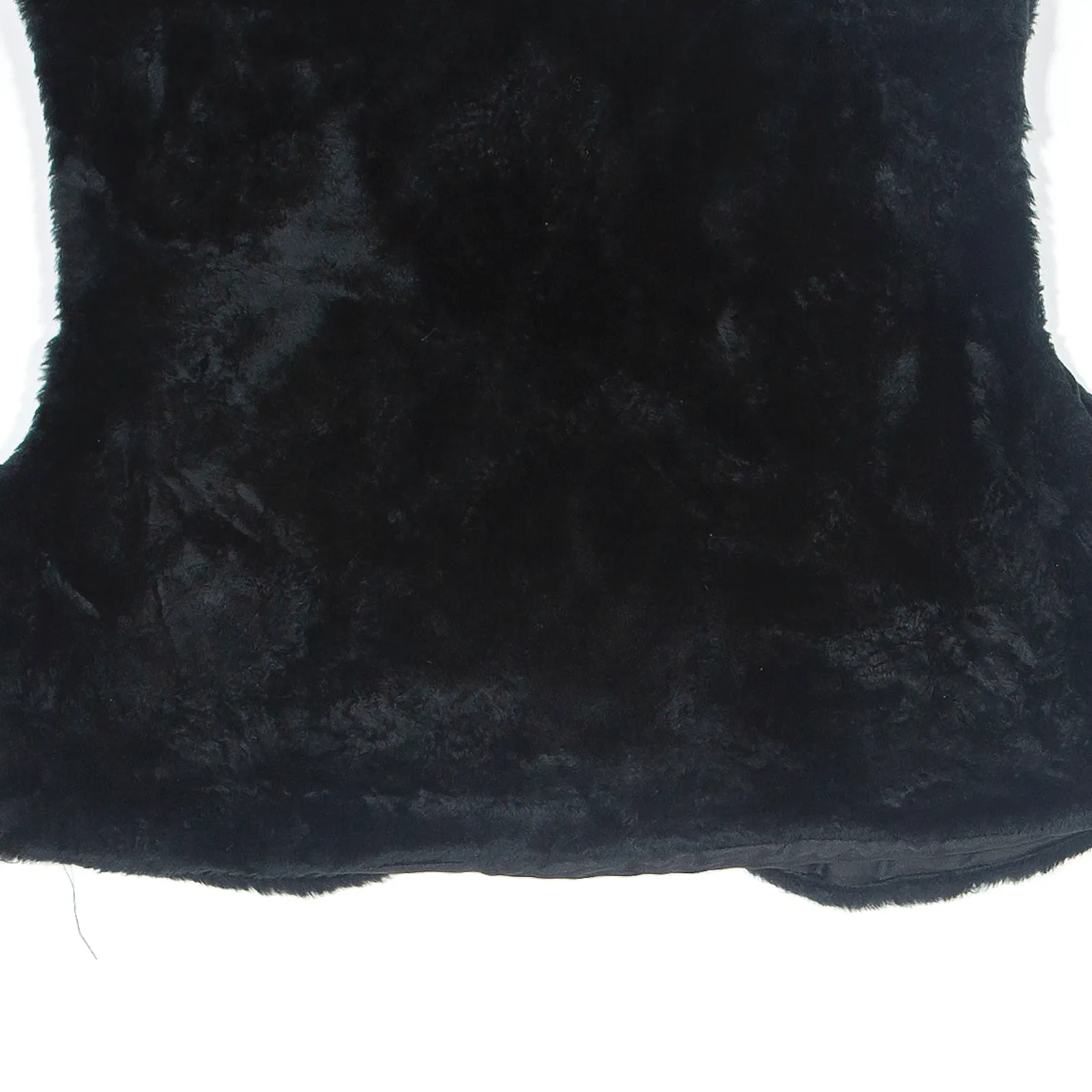 Faux Fur Overcoat Gilet Black Womens M