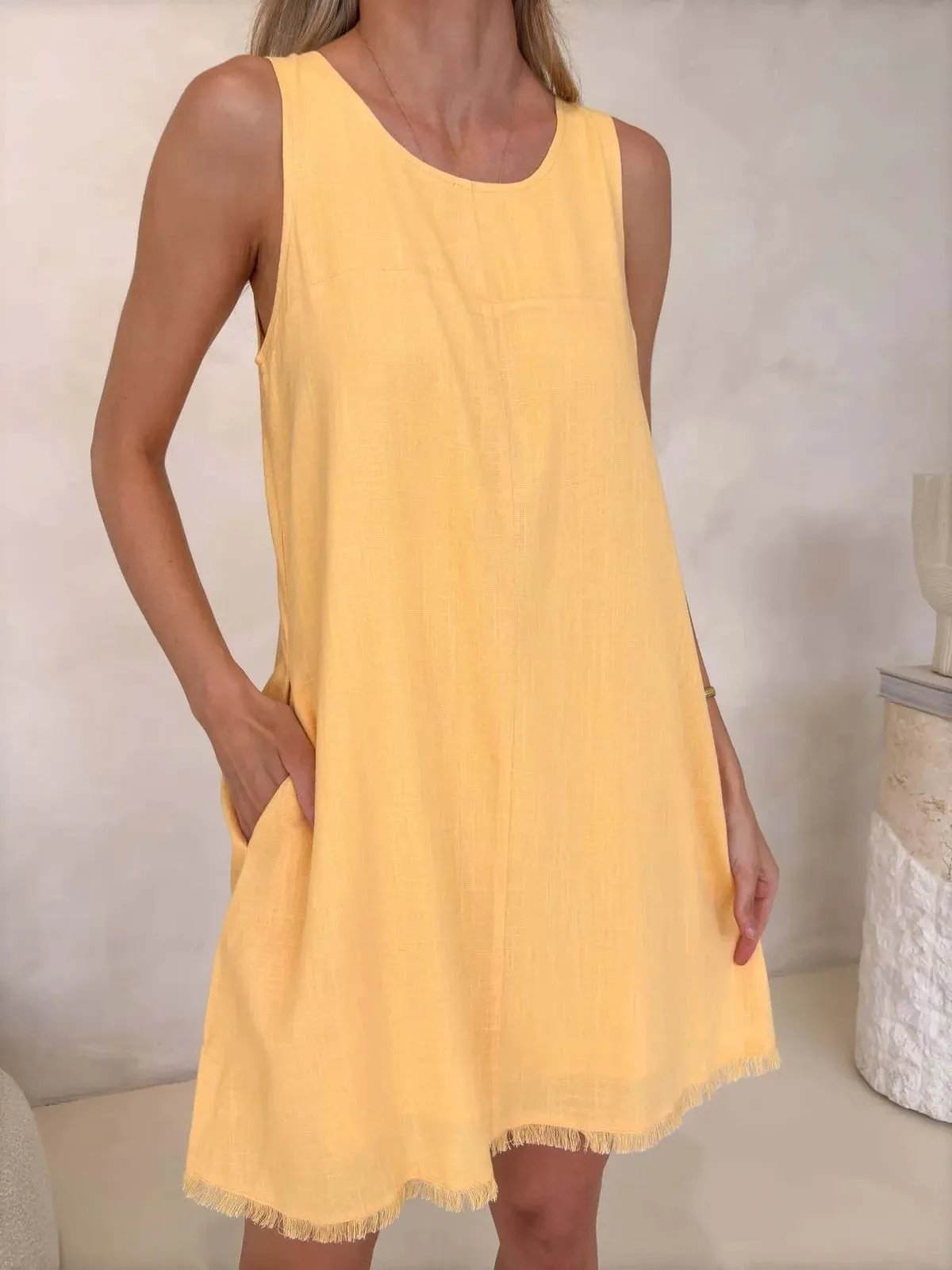 Freya Dress - Pastel Orange