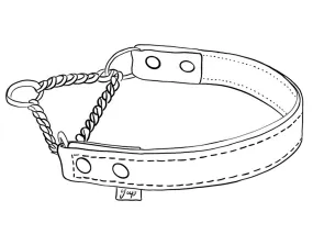 Fully Customizable Padded Leather Martingale Dog Collar
