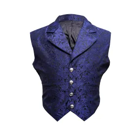 Gabigol Blue Brocade Waist Coat