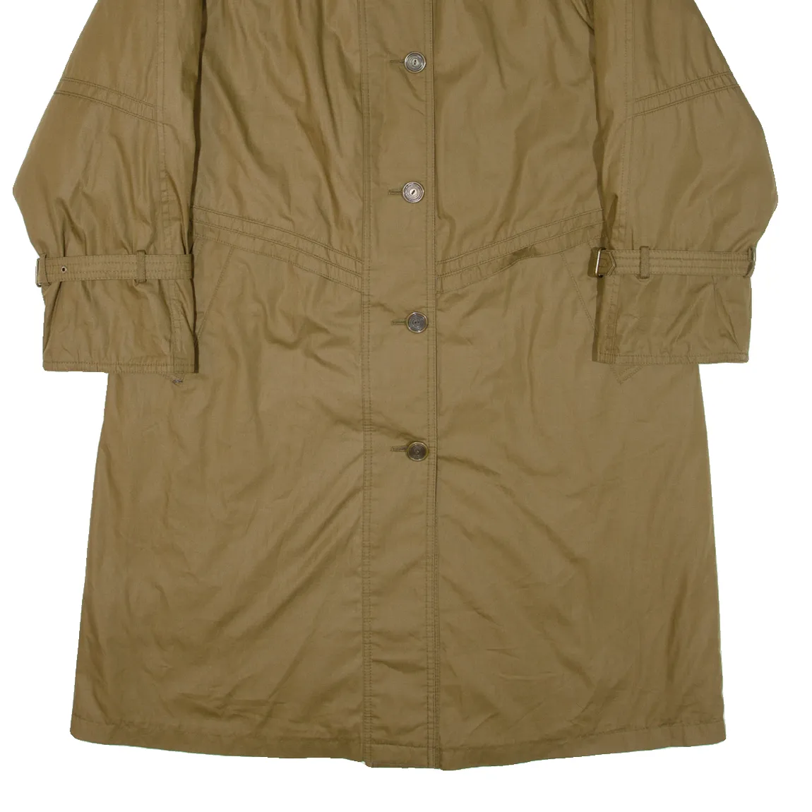 GOLDIX Quilted Lined Womens Overcoat Coat Green S
