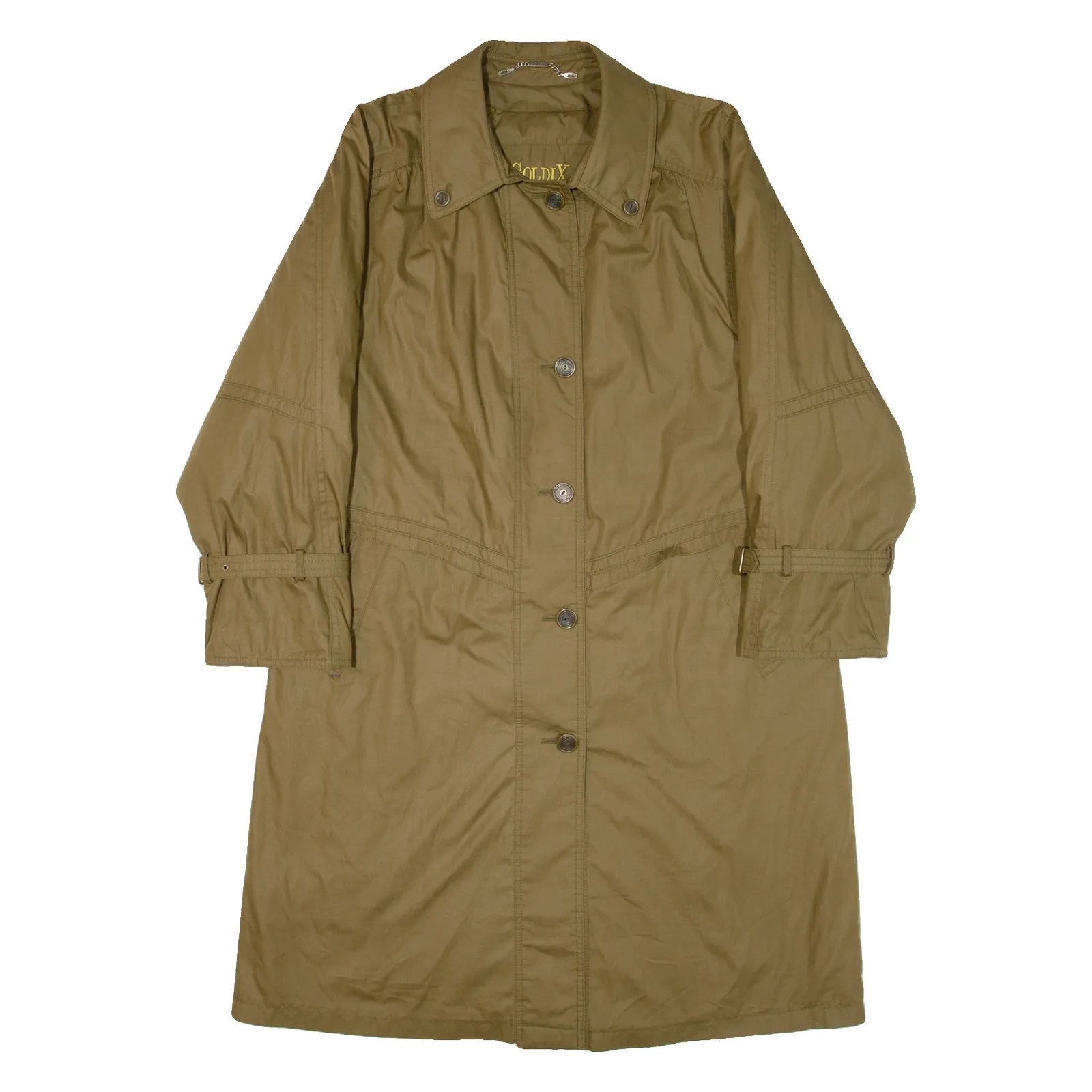 GOLDIX Quilted Lined Womens Overcoat Coat Green S