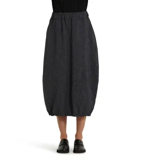Grey midi drawstring skirt