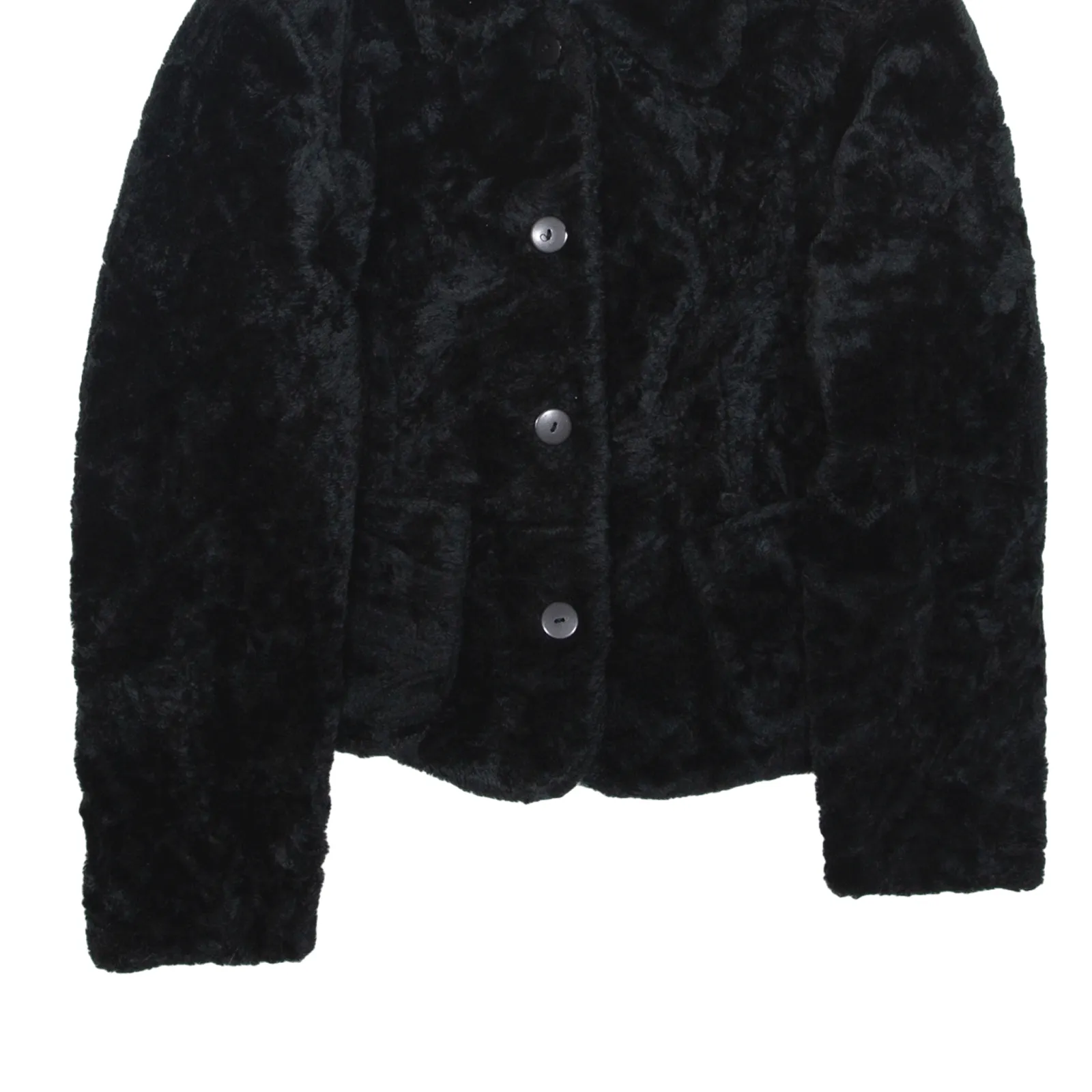 HENNES Overcoat Jacket Black 90s Womens S