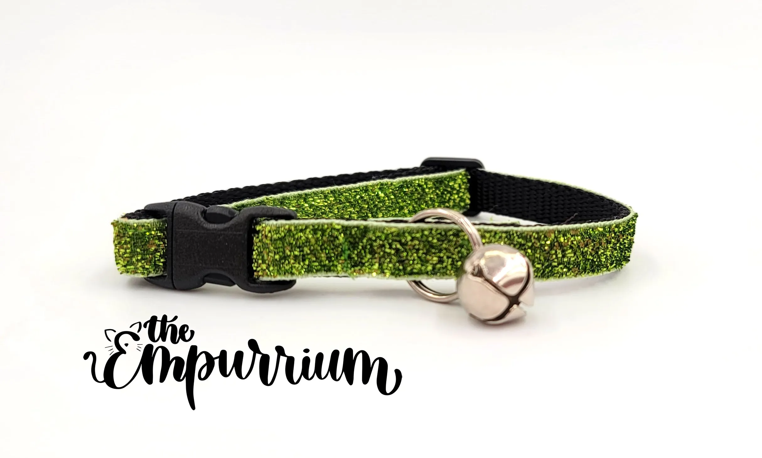 Holiday Cat Collar - Bling - Green