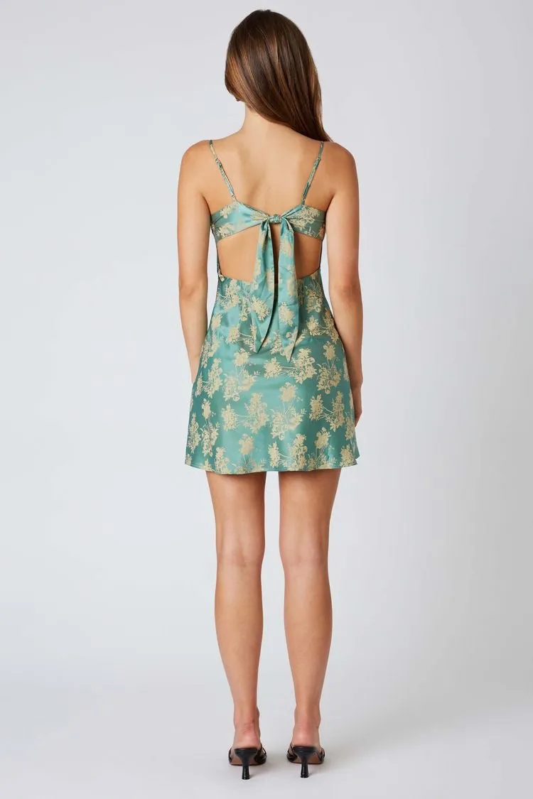Jade Charmed Slip Mini Dress