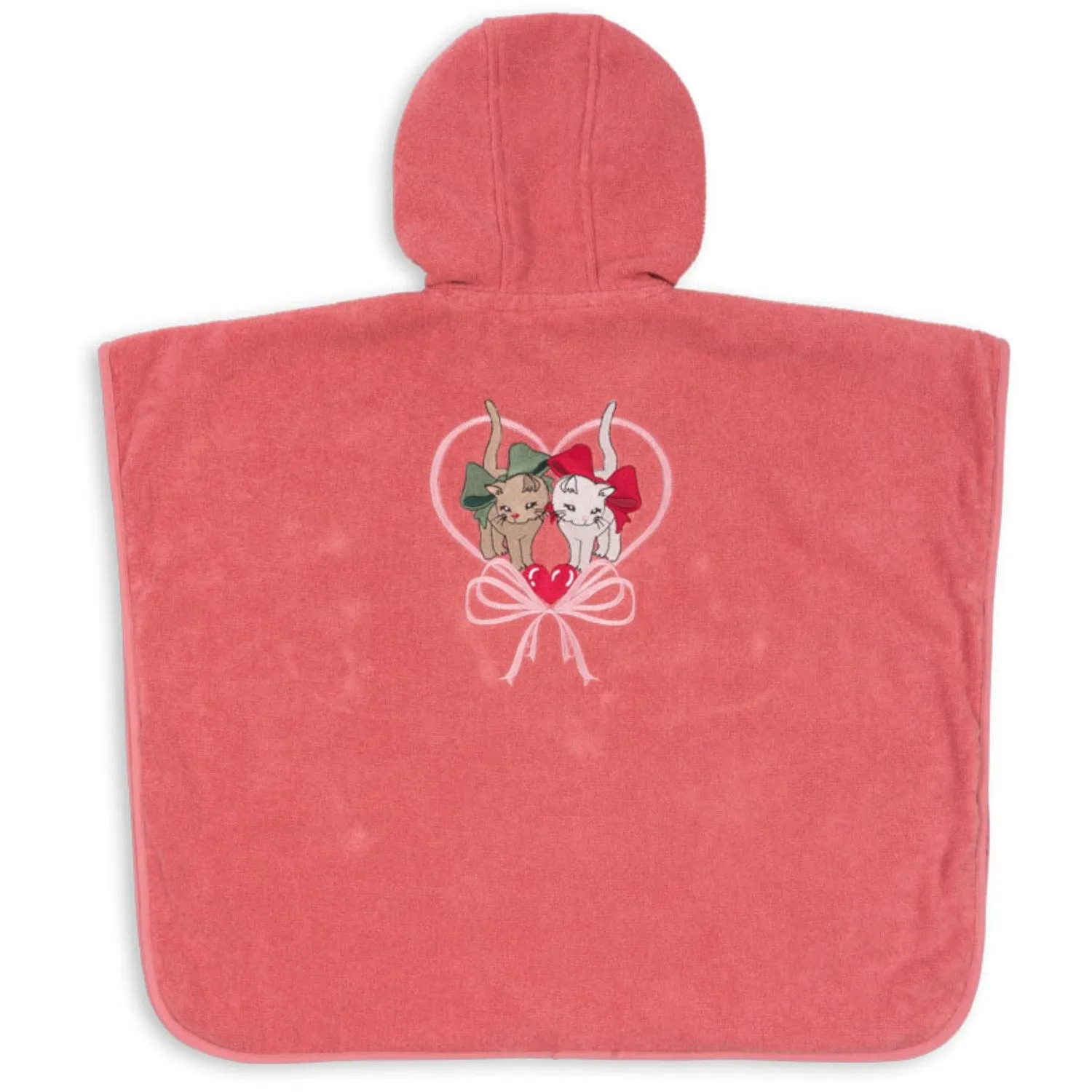 Konges Sløjd Flamingo Plume Terry Poncho Embroidery Gots