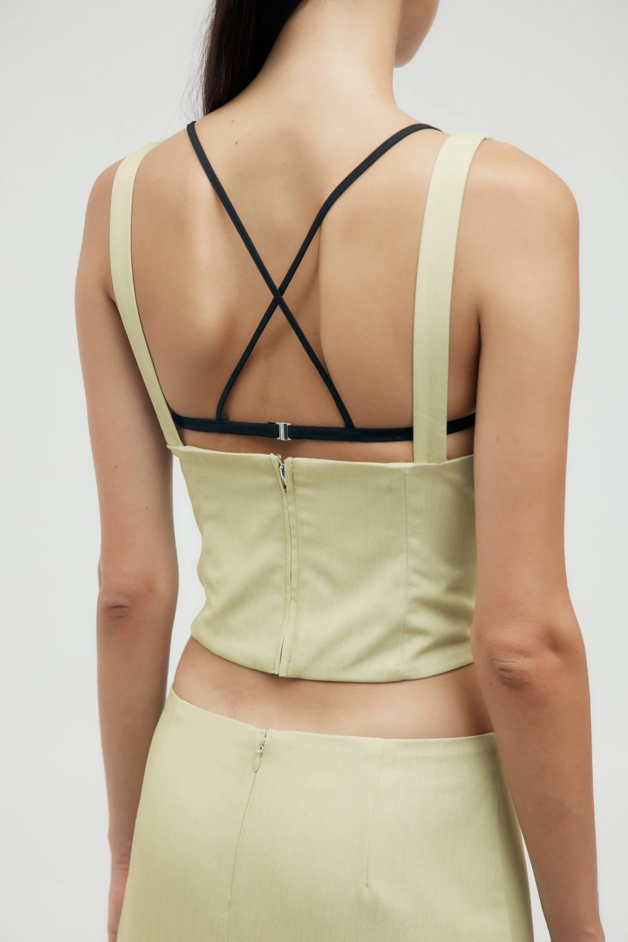 LAYERED CAMISOLE | PALM & BLACK