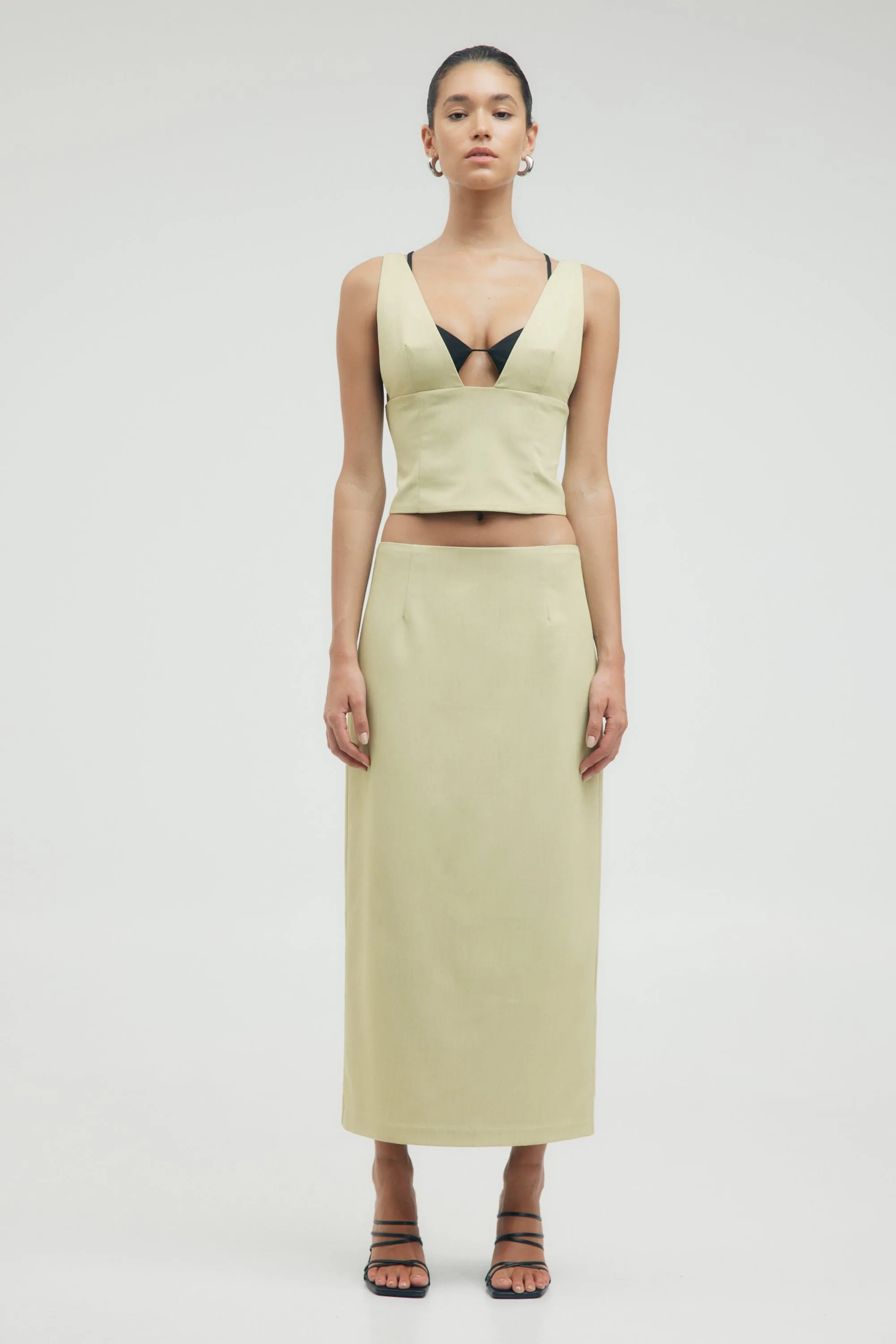 LAYERED CAMISOLE | PALM & BLACK