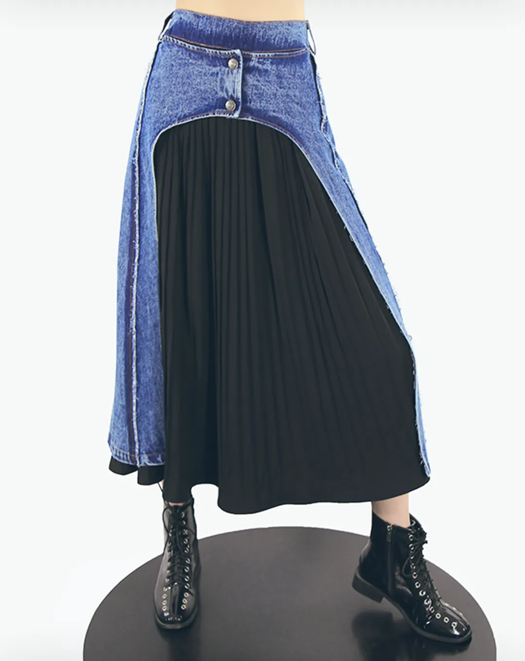 ♀Layered Denim Skirt
