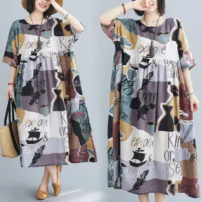 Layered Embroidered Round Neck Dress