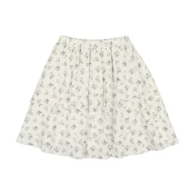 Lil Legs Floral Linen Layered Skirt