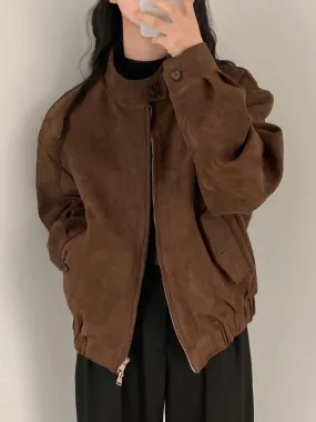 LIZAKOSHT  -  Autumn Winter Retro Warm Double Zipper Jacket Women Korea Chic Design Streetwear Loose Coat Y2k Oversize Fur Jacket Clothing New