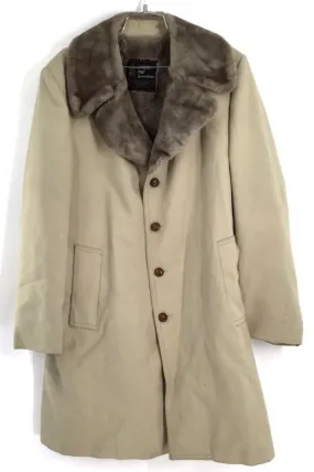 London Fog Women's Beige Single-Breasted Overcoat - Size 42