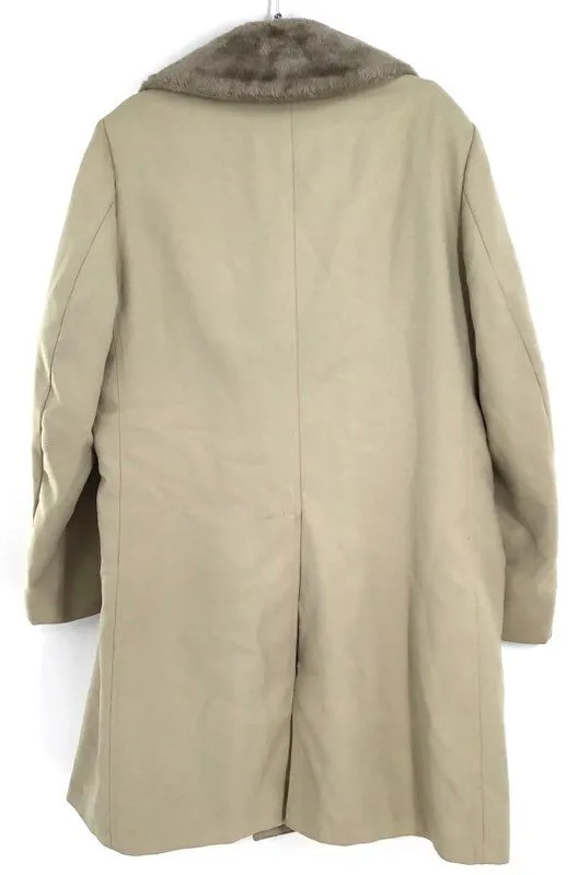 London Fog Women's Beige Single-Breasted Overcoat - Size 42