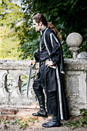 Long Medieval Flax Overcoat