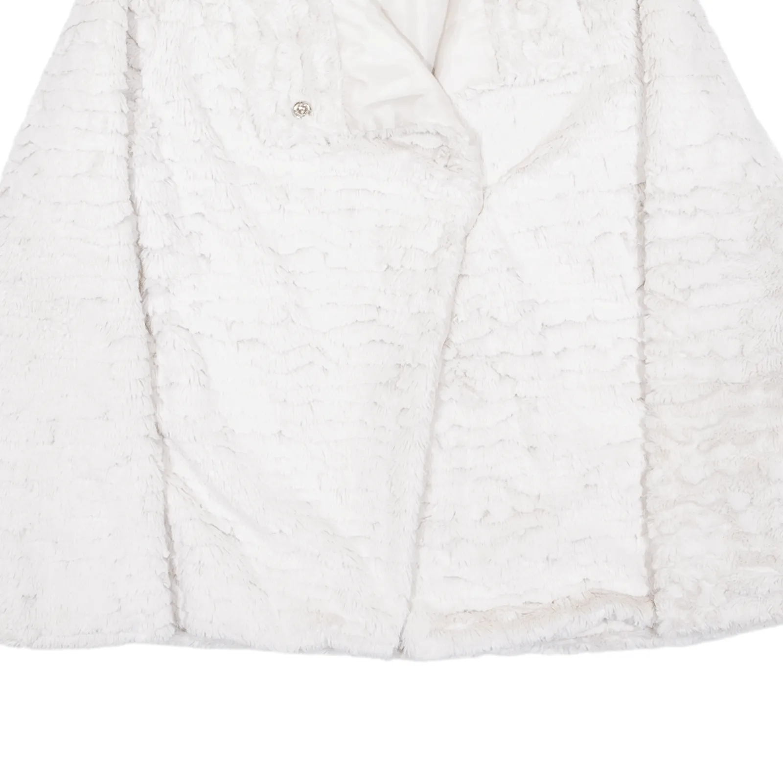 MAYOTAL CHIC Faux Fur Overcoat Jacket Cream Girls 16Y