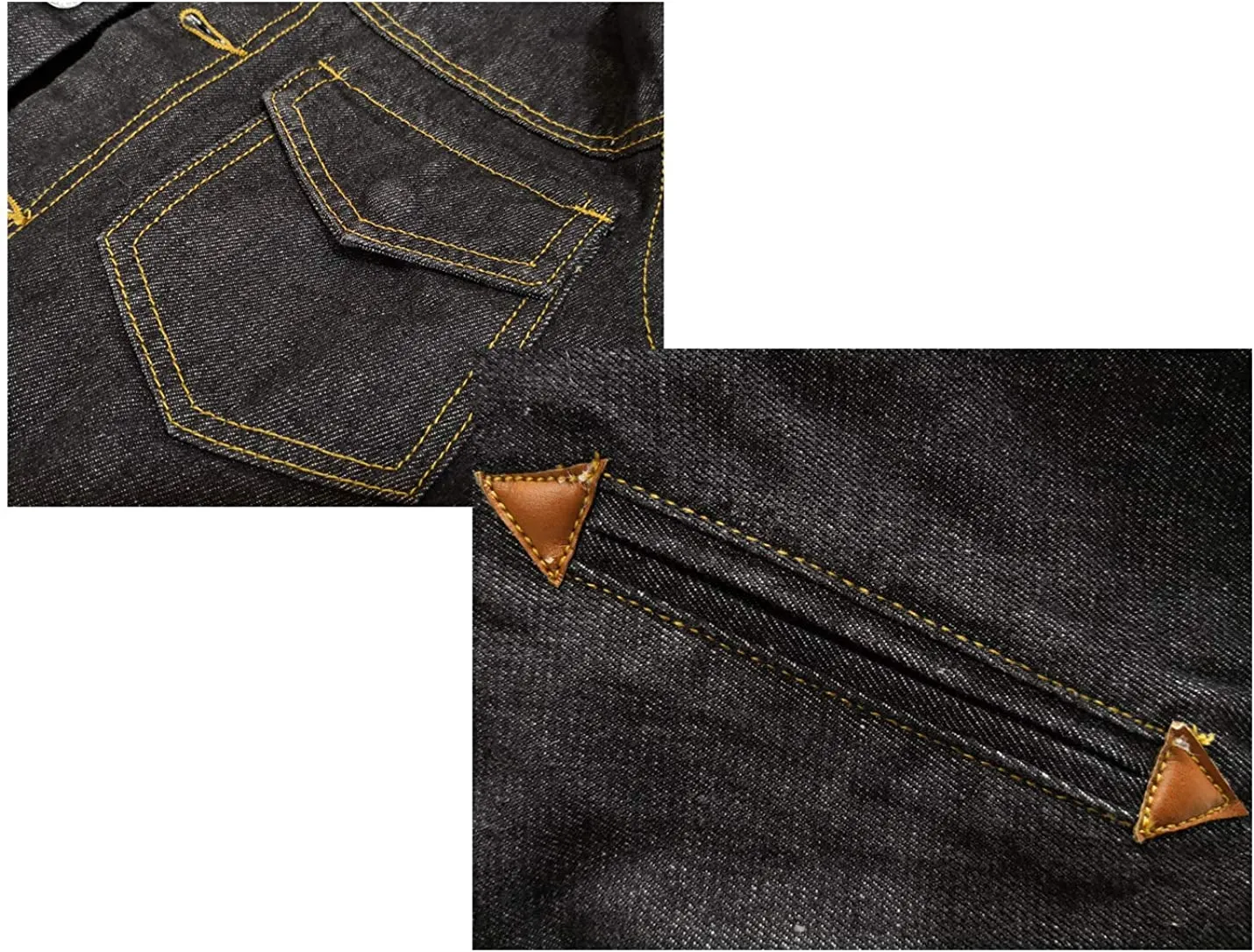 Men's Faux Fur Collar Ripped Denim Trucker Jacket