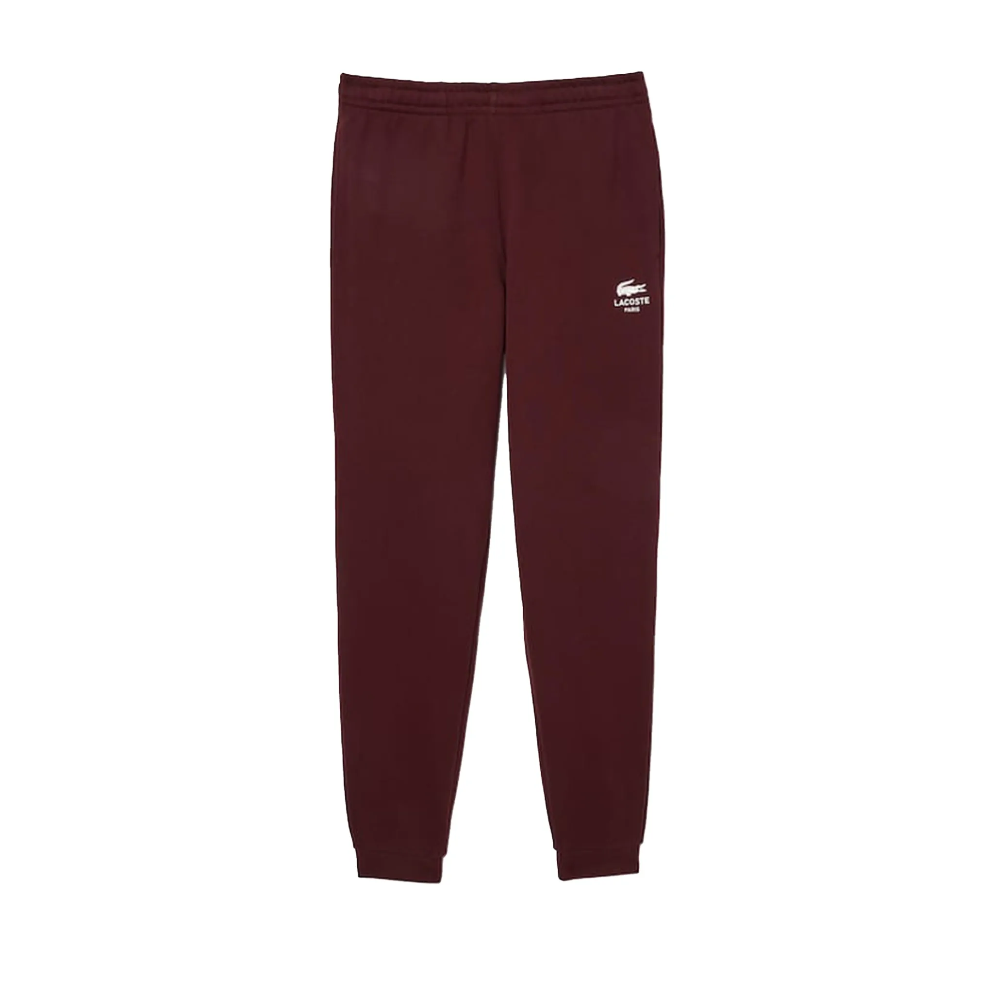 Men's Lacoste Tapered Leg Fleece Trackpants - Bordeaux Dark