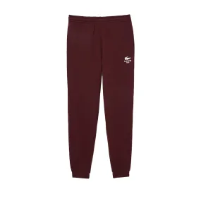 Men's Lacoste Tapered Leg Fleece Trackpants - Bordeaux Dark