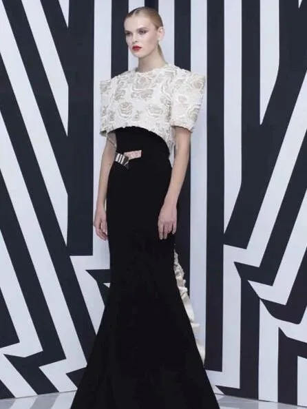 Mermaid Dress with Overcoat