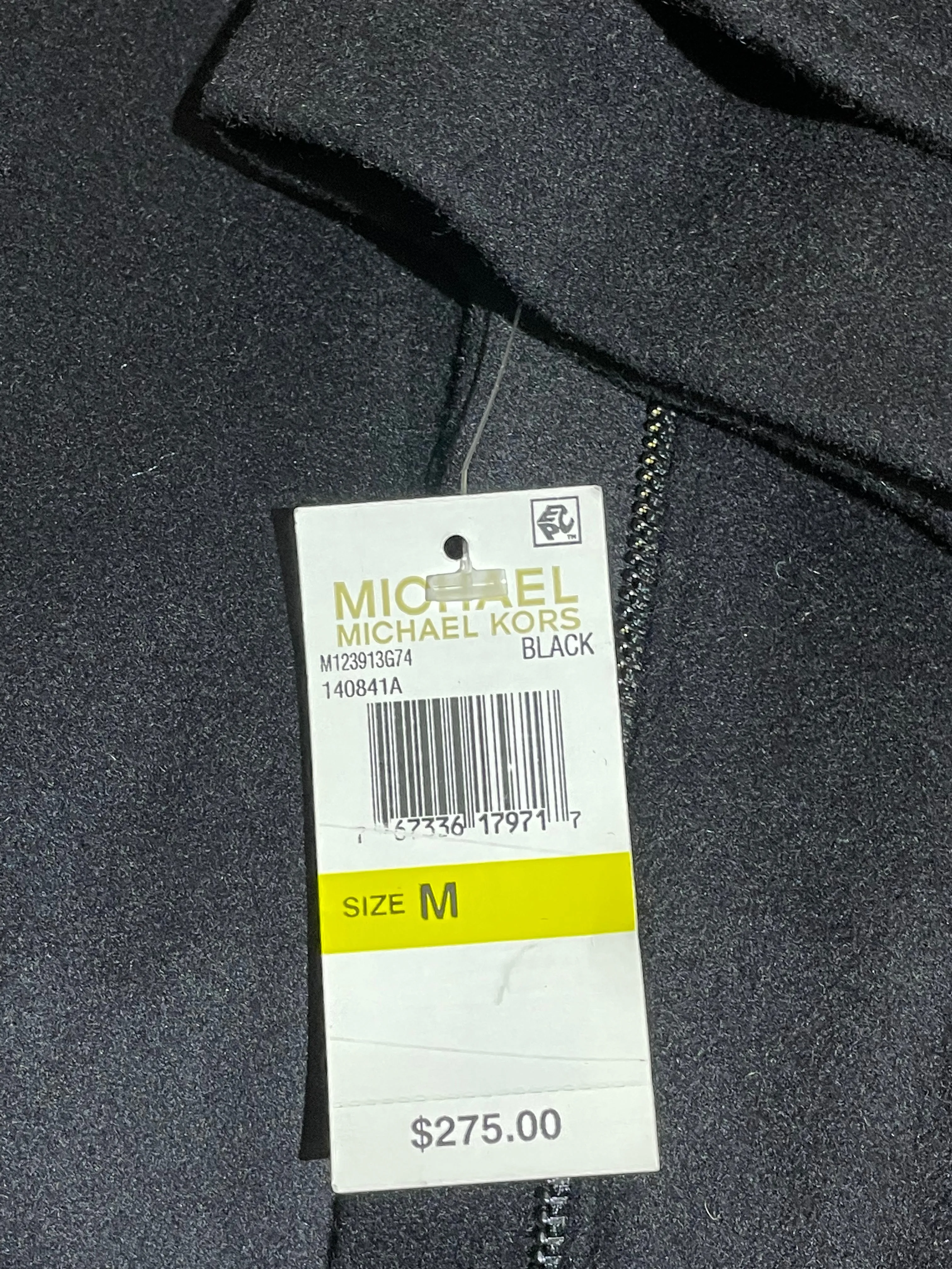 Michael Kors Women’s Faux Leather Trim Hooded Wool Blend Coat