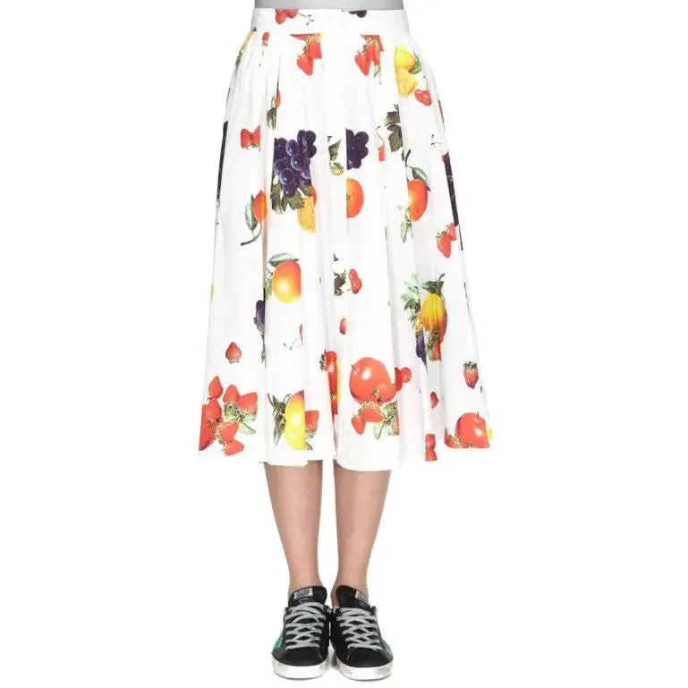 MSGM Fruit Print Midiskirt