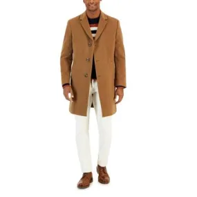 Nautica Mens Classic fit Overcoat Coat 48 R Beige Solid