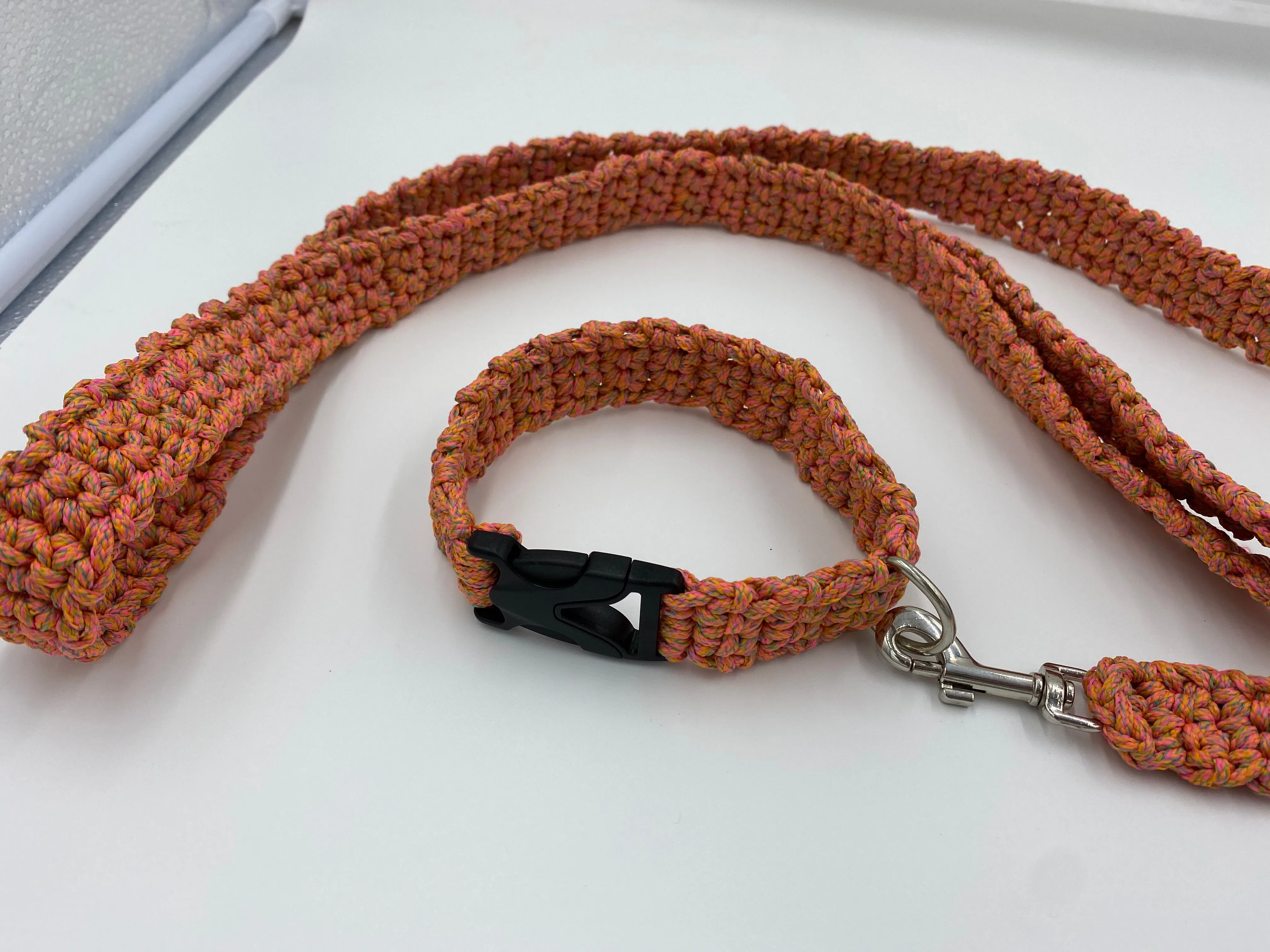 Neon Dog Collar and Leash Set