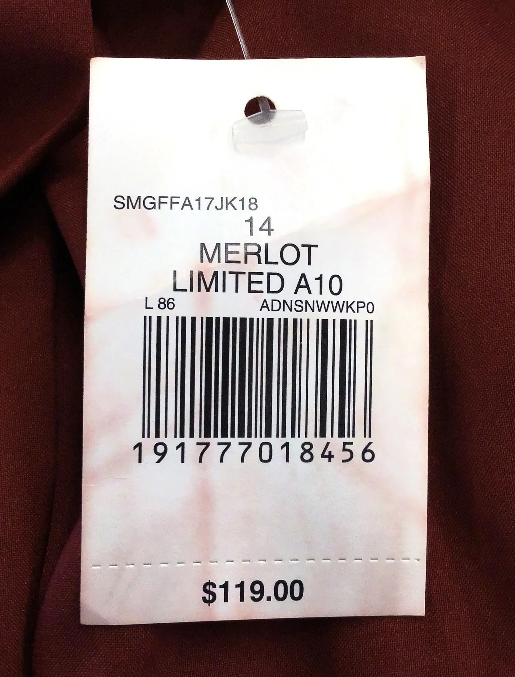 NWT The Limited Women's Merlot Overcoat - Size 14