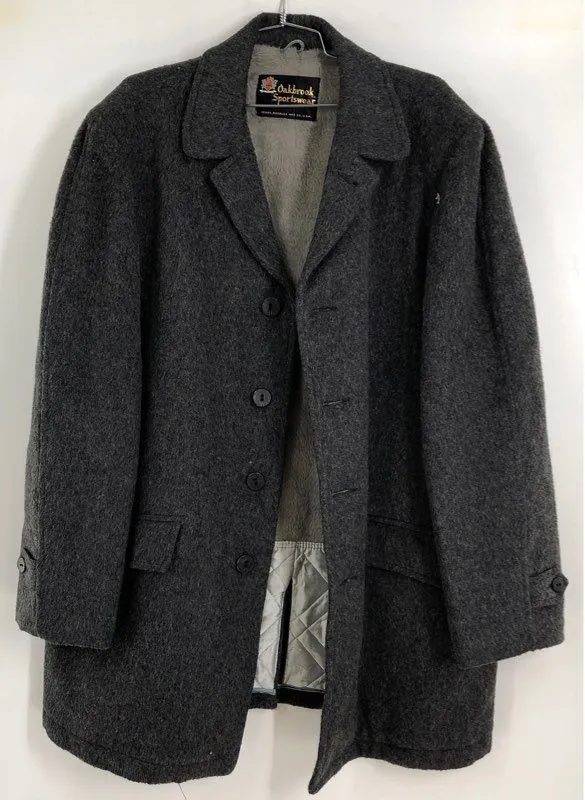Oakbrook Sportswear Men's Gray Overcoat - Size 41