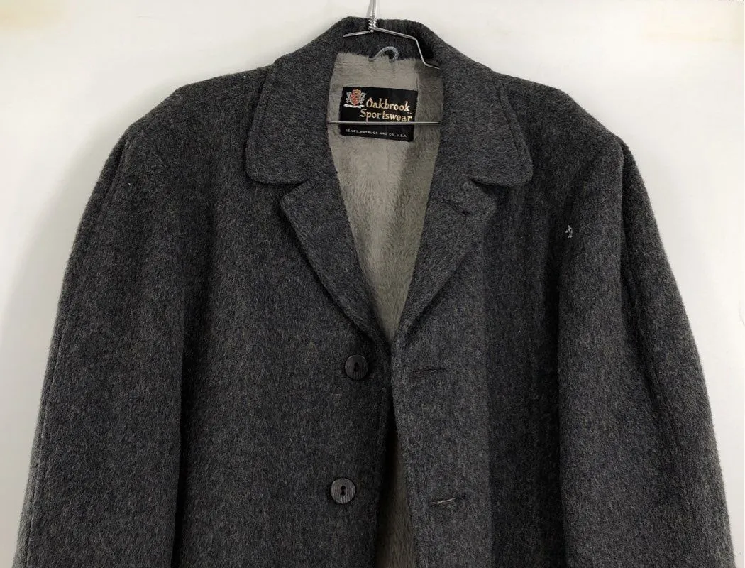 Oakbrook Sportswear Men's Gray Overcoat - Size 41
