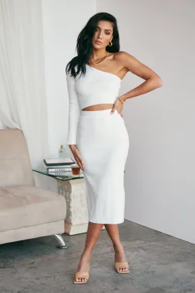 Olean Midi Skirt (White)