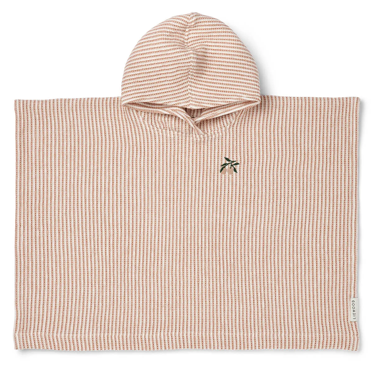 Paco Embroidered Poncho in Tuscany Rose / Creme De La Creme by Liewood