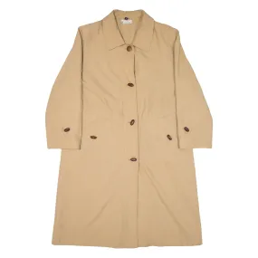 PALAIS DU VETEMENT Quilted Lined Womens Overcoat Coat Beige S