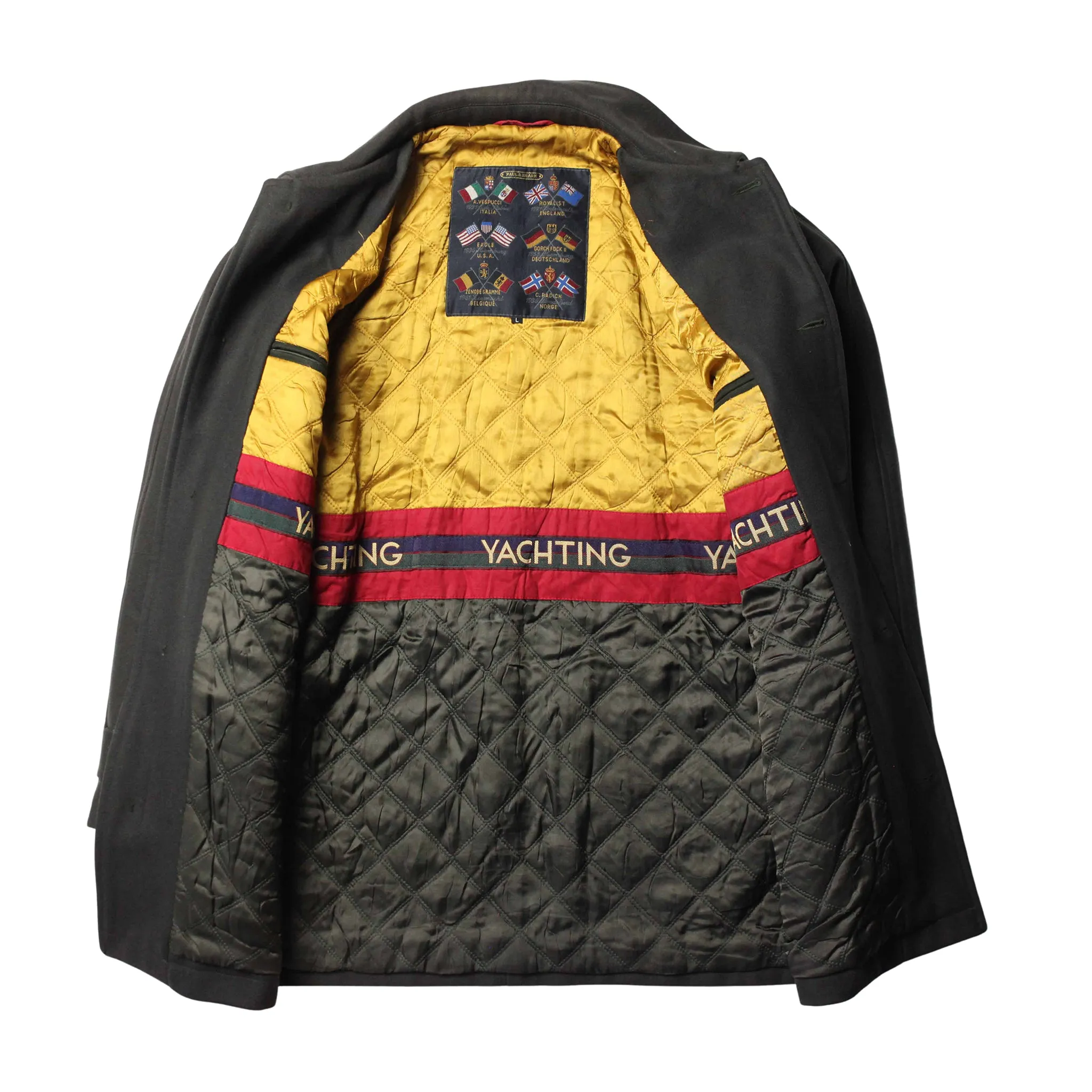 Paul & Shark Yachting Green Overcoat circa 1990's