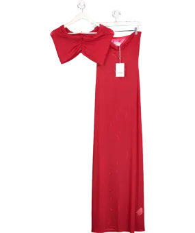 Peppermayo Red Ottilie Mesh Maxi Dress UK 10
