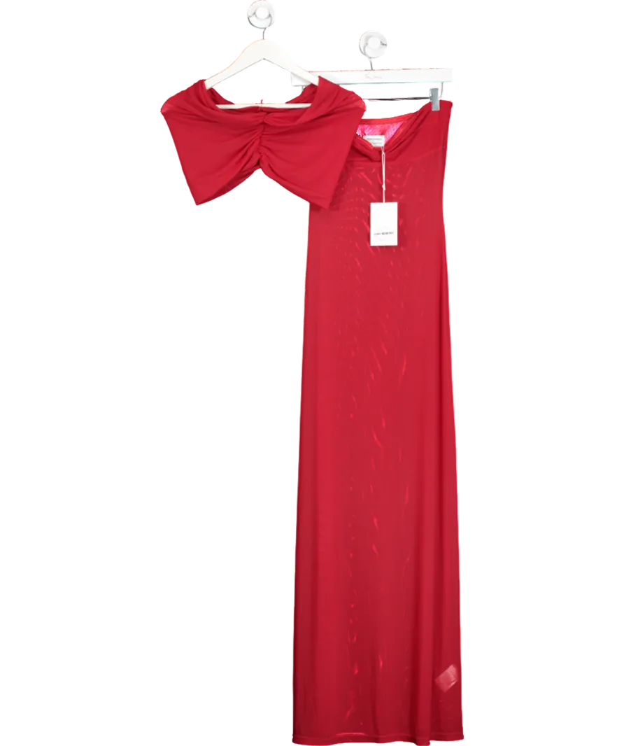 Peppermayo Red Ottilie Mesh Maxi Dress UK 10