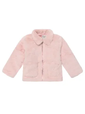 Pink Rose Faux Fur Jacket (2-7)