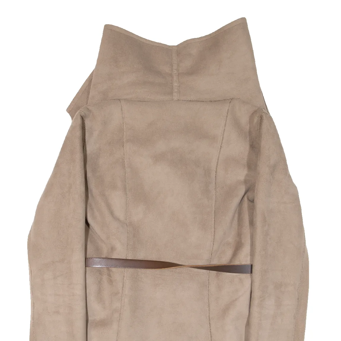 PINKO Faux Fur Lined Womens Overcoat Coat Beige UK 8