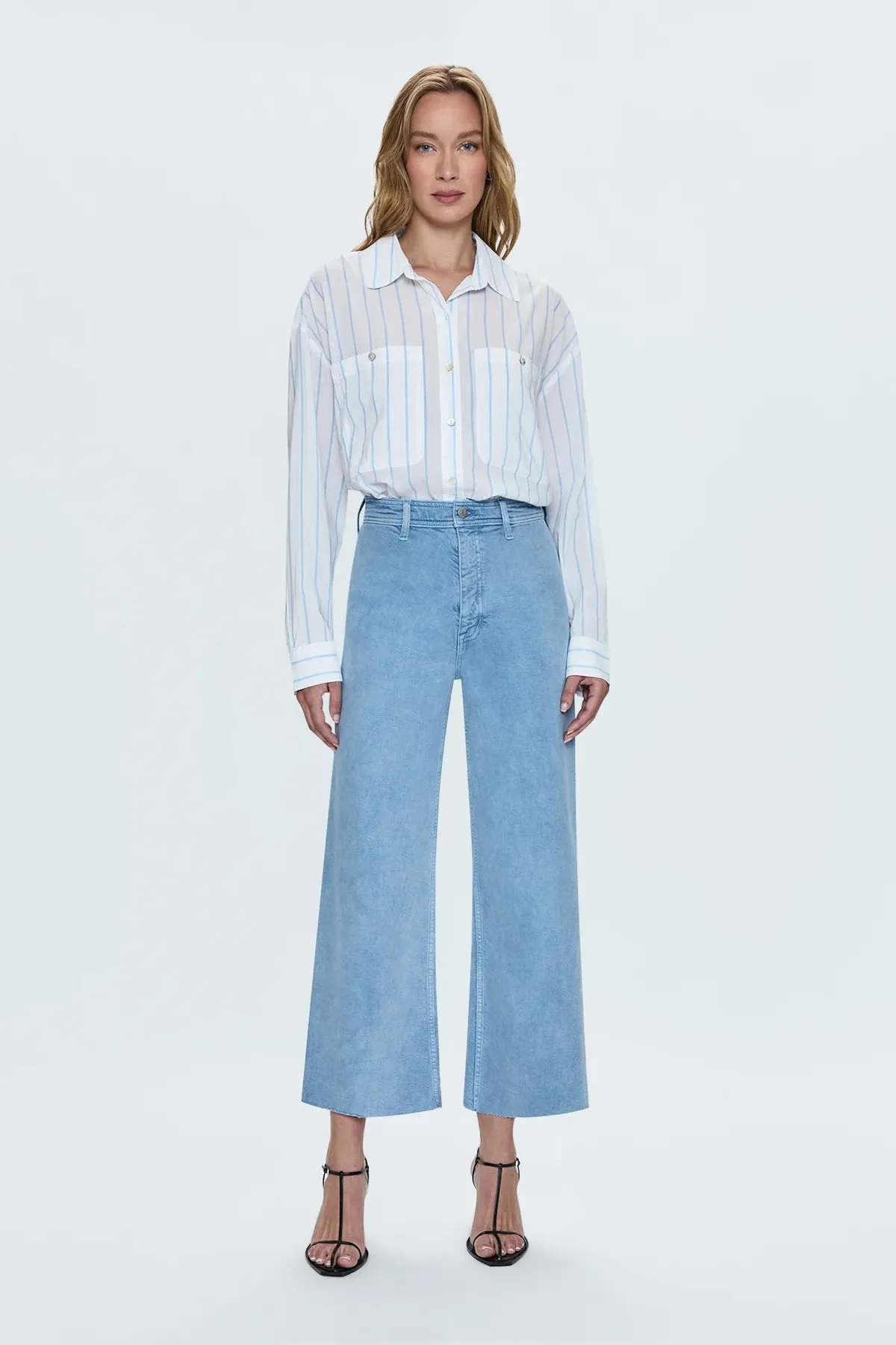 PIS Penny High Rise Wide Leg Jeans in Frost
